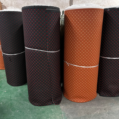 Personalizza il modello di ricamo Quilted Pvc Pelle Car Mat Roll Per Matto Auto