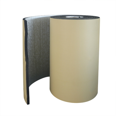 Self Adhesive XPE HVAC Isolation Foam Laminated Silver Aluminum Foil per condotte
