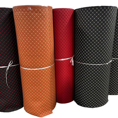 Personalizzare spessore schiuma di pelle PVC con design ricamo per coperture di sedili auto
