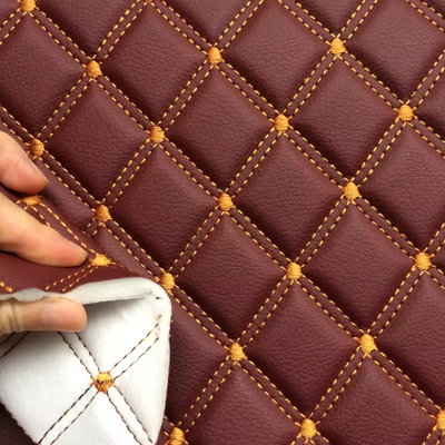 Personalizzare spessore schiuma di pelle PVC con design ricamo per coperture di sedili auto