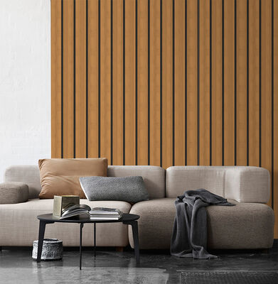 Pannelli a griglia flessibili autoadesivi con venature del legno per la decorazione di piccoli luoghi pubblici