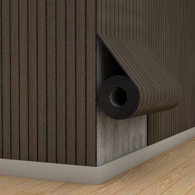 Pannelli murali a doghe in legno tenero con strato di schiuma IXPE per la decorazione domestica del benessere