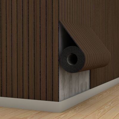 Pannelli murali a doghe in legno tenero con strato di schiuma IXPE per la decorazione domestica del benessere