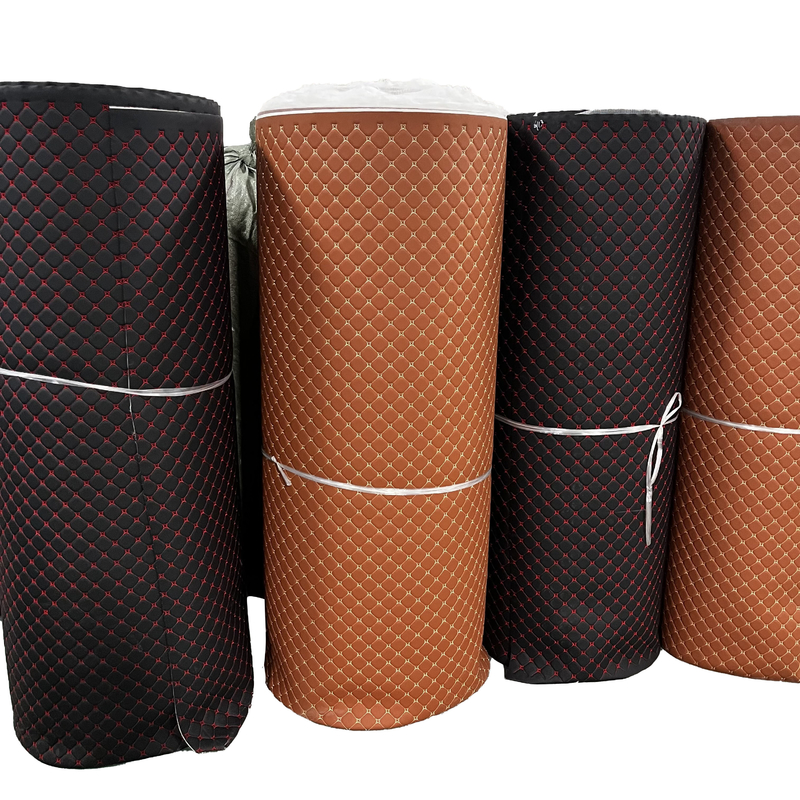 Pelle in PVC con schiuma e supporto non tessuto per il rivestimento del sedile dell'auto