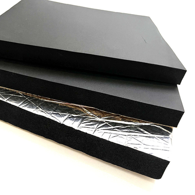 Black Self Adhesive EPDM Cellular Rubber Sheet Aluminum Foil Sticky Single Sided Foam