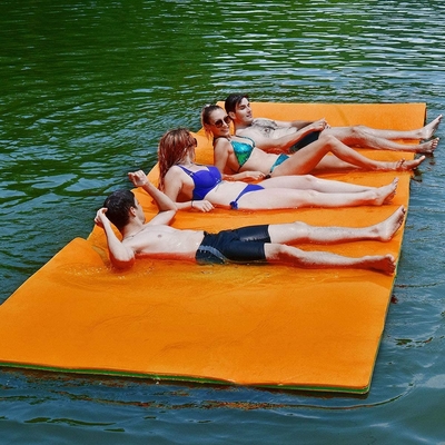 Matera da bagno a schiuma a logo personalizzato a cellula chiusa Xpe Foam Floating Oasis Lake Pad