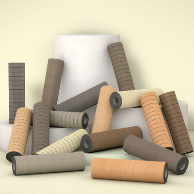 Carta da parati in schiuma 3D autoadesiva con strato a prova di urti IXPE e disegno di grano di legno per isolamento termico